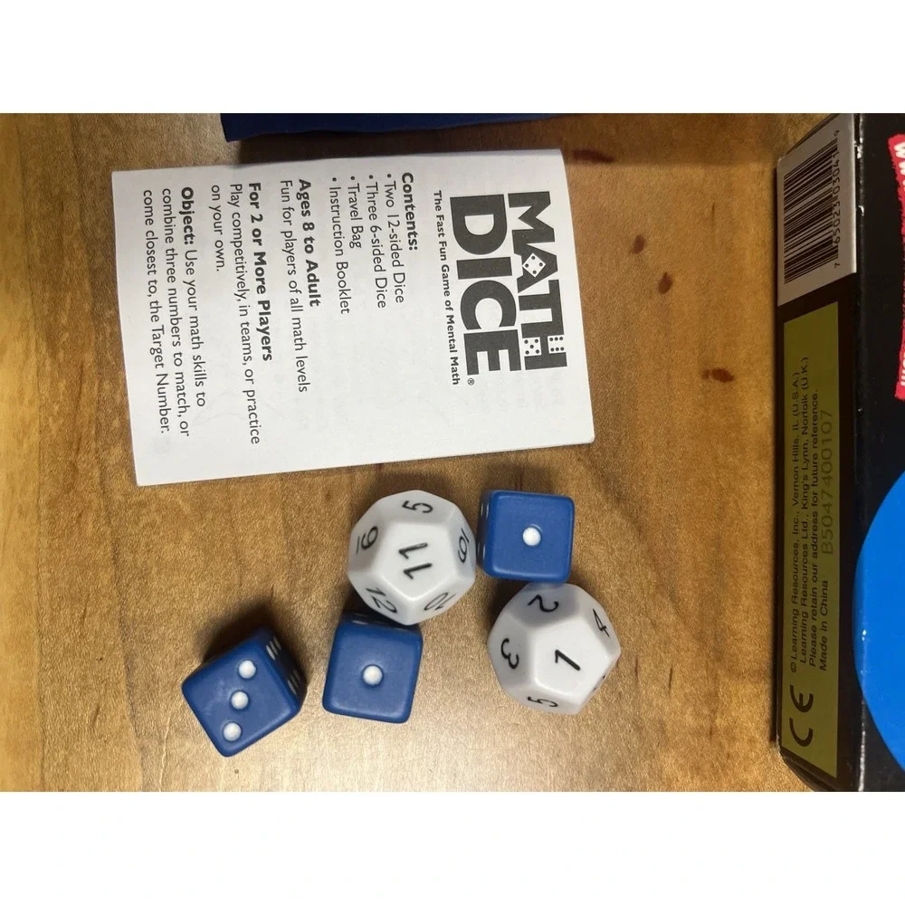 Snap It Up! Math Dice‎ Addition Subtraction Card Game 90 Card Learning Resources